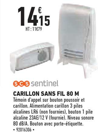 carillon sans fil 80 m scs sentinel