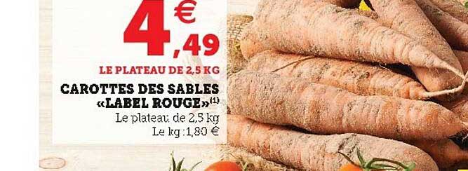 Carottes Des Sable "label Rouge"