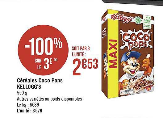 céréales coco pops kellogg's