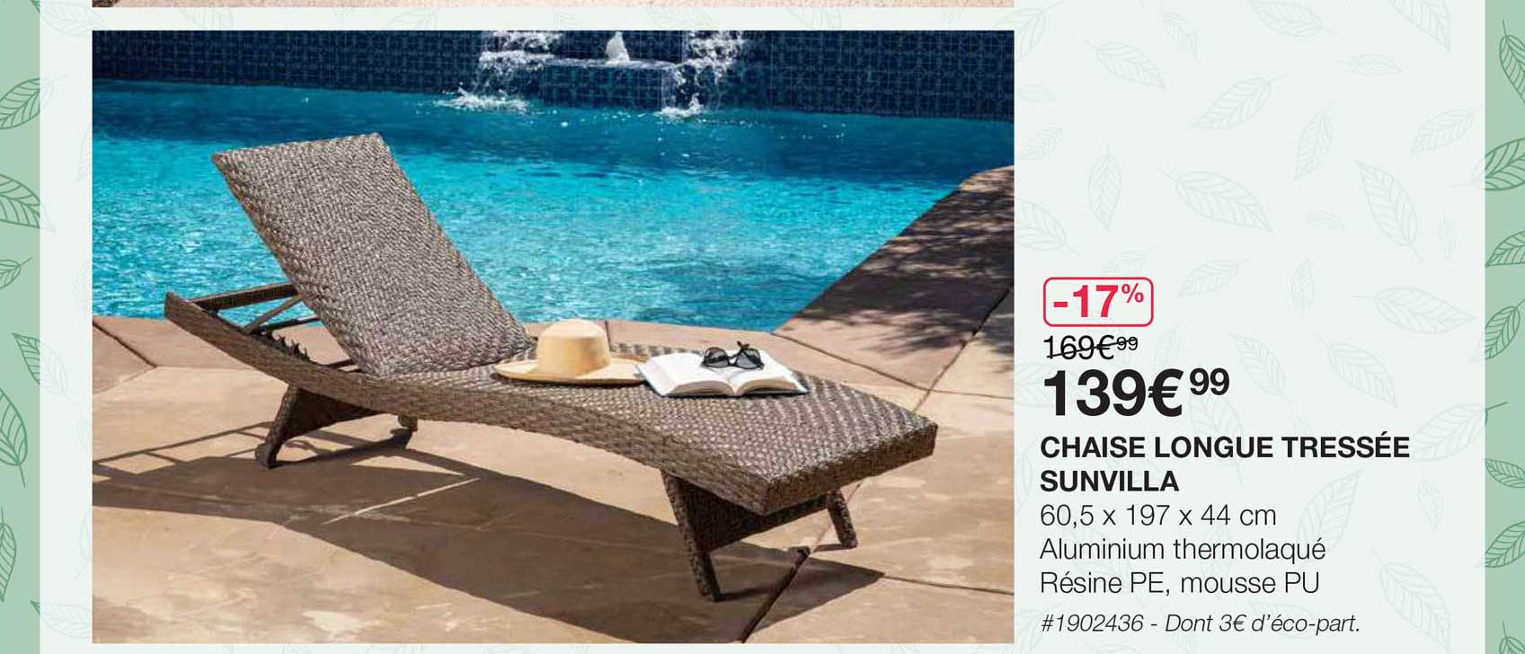 Chaise Longue Tressée Sunvilla