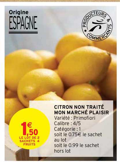 citron non traité mon marché plaisir