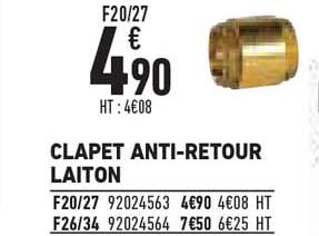 Clapet Anti-retour Laiton