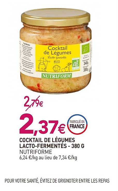 Cocktail De Légumes Lacto-fermentés - 380 G Nutriforme