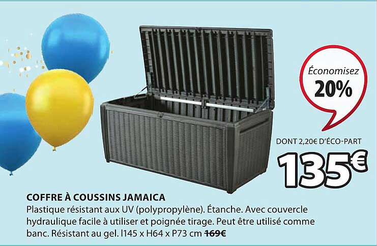 coffre à coussins jamaica