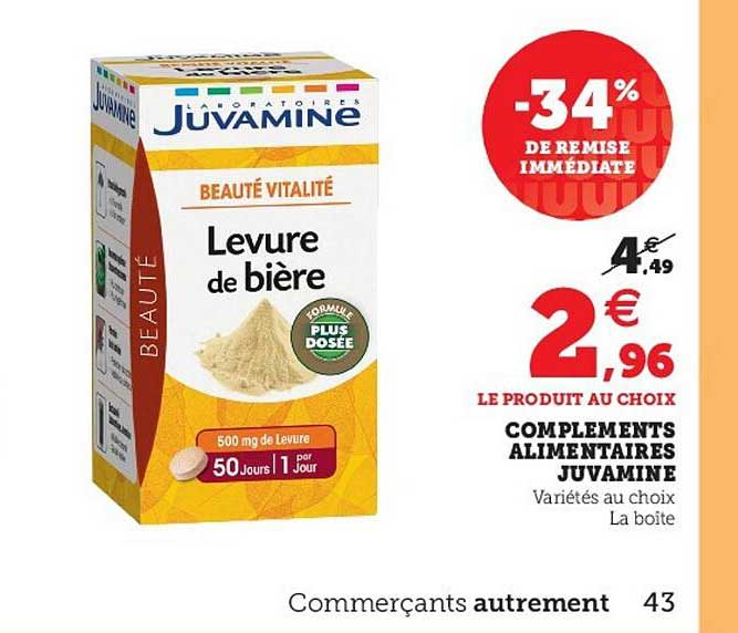 compléments alimentaires juvamine