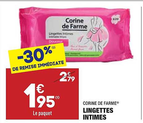 corine de farme lingettes intimes