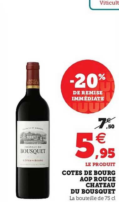 côtes de bourg aop rouge château du bousquet