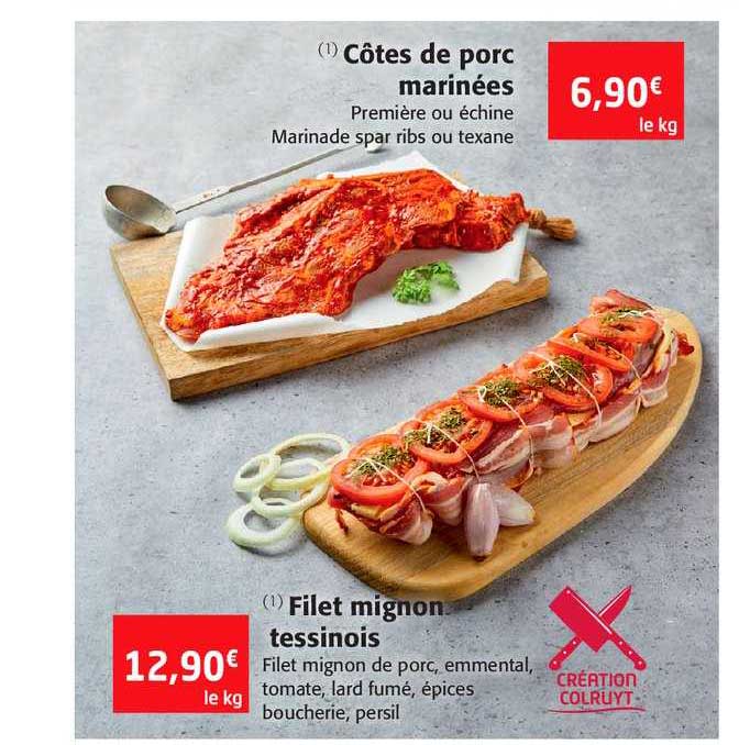 Côtes De Porc Marinées Filet Mignon Tessinois