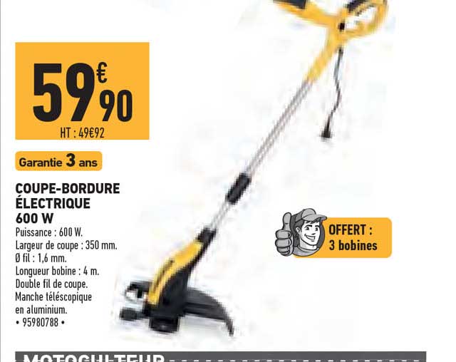 coupe-bordure électrique 600 w