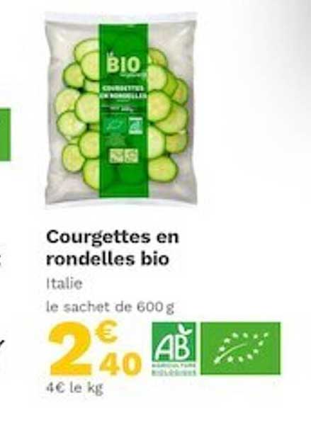 Courgettes En Rondelles Bio