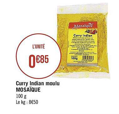 curry indian moulu mosaïque