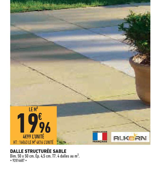 dalle structurée sable