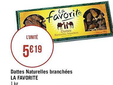 dattes naturelles branchées la favorite