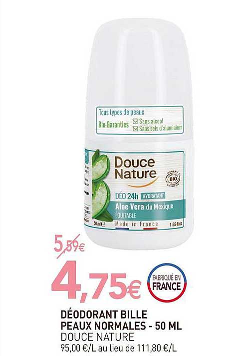 Déodorant Bille Peaux Normales - 50 Ml Douce Nature