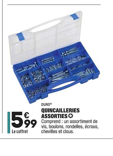 duro quincailleries assorties