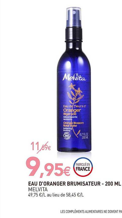 eau d'oranger brumisateur - 200 ml melvita