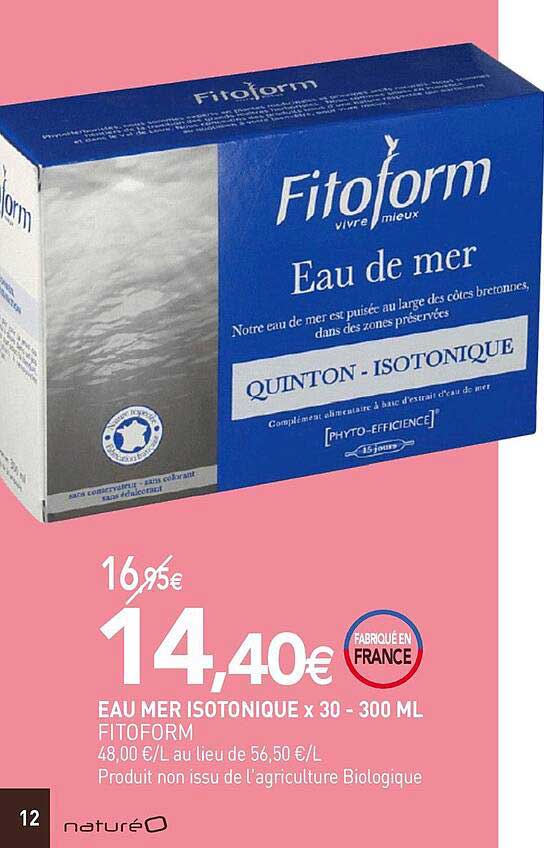 eau mer isotonique x30 - 300 ml fitoform