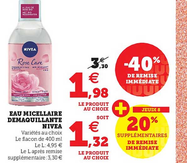 Eau Micellaire Démaquillante Nivea -40% De Remise Immédiate