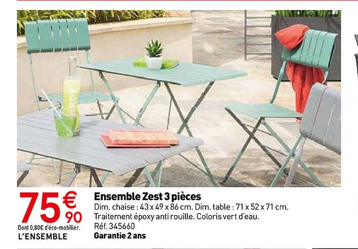 ensemble zest 3 pièces