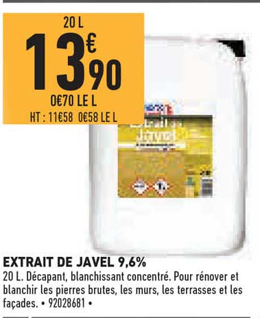 Extrait De Javel 9,6%
