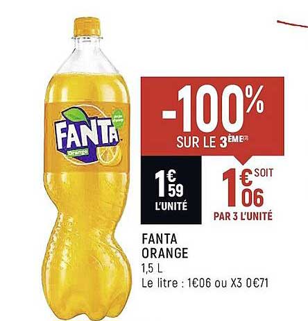 fanta orange -100 sur le 3ème