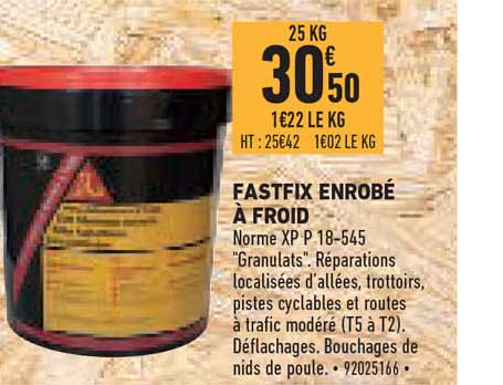 fastfix enrobé à froid