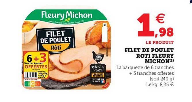 filet de poulet rôti fleury michon