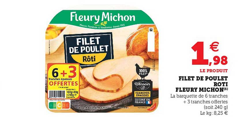 filet de poulet rôti fleury michon