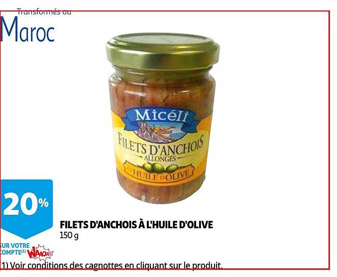 filets d'anchois à l'huile d'olive micéli