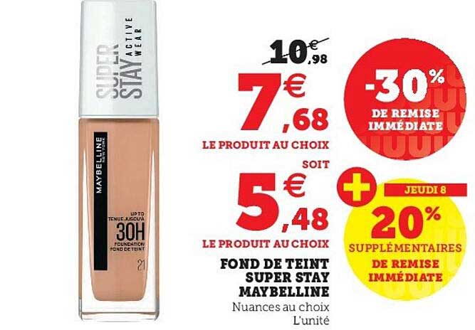 fond de teint super stay maybelline