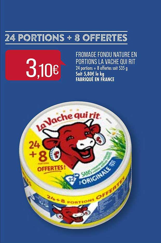 fromage fondu nature en portions la vache qui rit