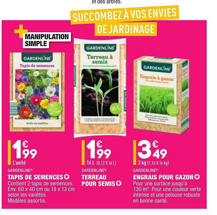 gardenline tapis de semences terreau pour semis engrais pour gazon