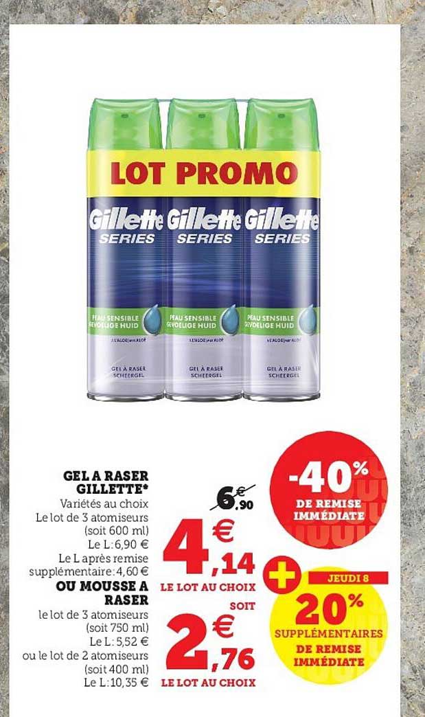 gel à raser gillette