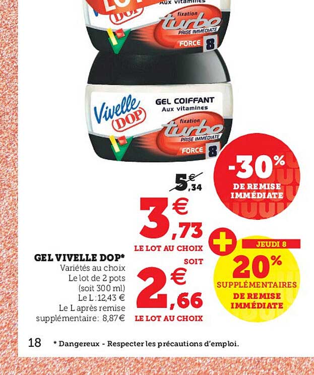 gel vivelle dop -30% de remise immédiate