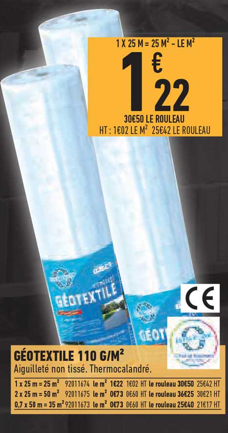 géotextile 110 g-m2