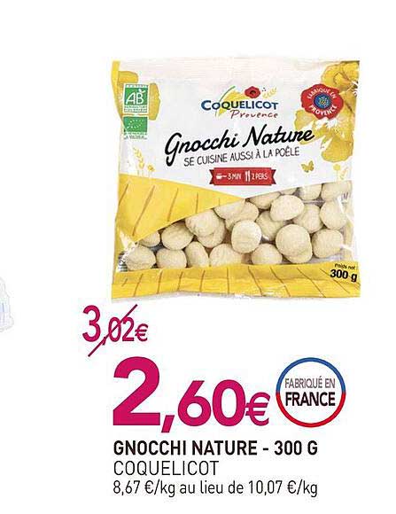Gnocchi Nature - 300 G Coquelicot