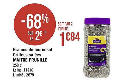 graines de tournesol grillées salées maître prunille