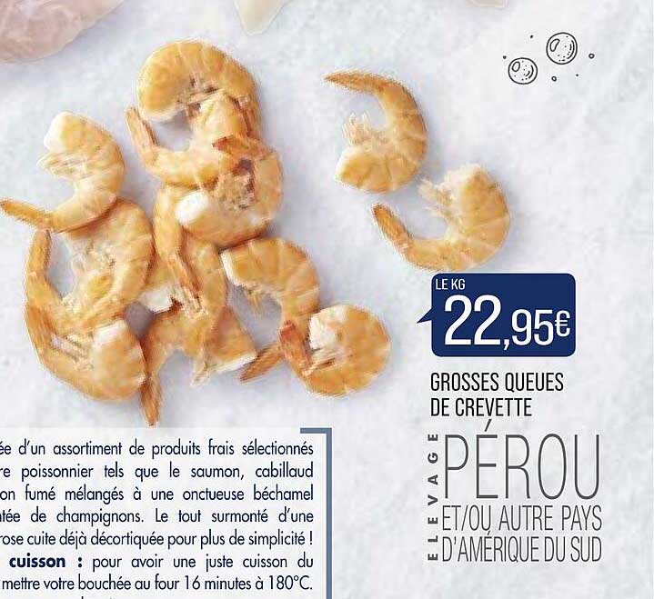 grosses queues de crevette