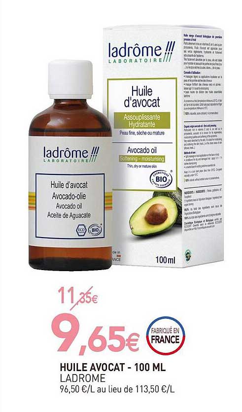 huile avocat - 100 ml ladrôme