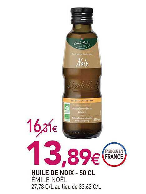 huile de noix - 50 cl émile noël