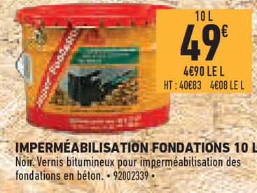 imperméabilisation fondations 10 l