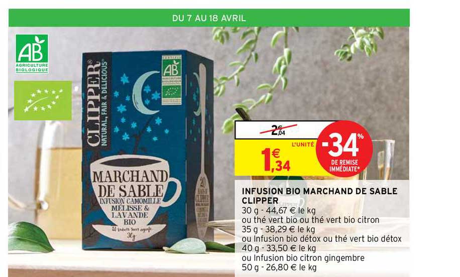 infusion bio marchand de sable clipper