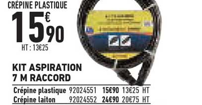 kit aspiration 7 m raccord