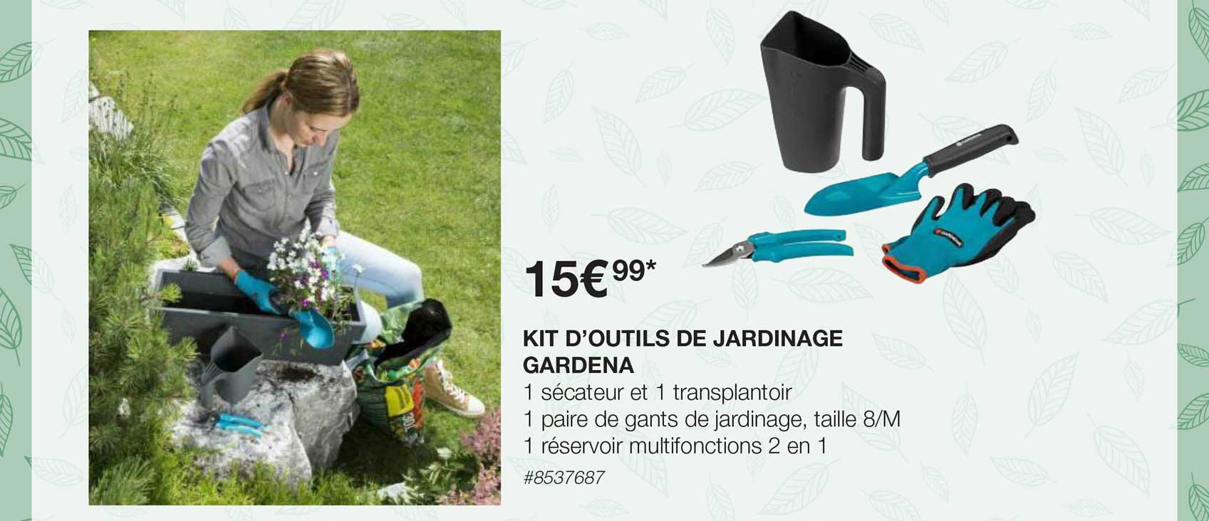 kit d'outils de jardinage gardena