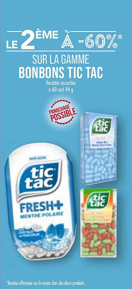 la gamme bonbons tic tac