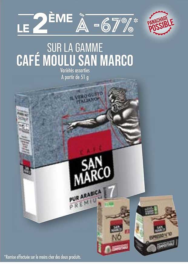 la gamme café moulu san marco