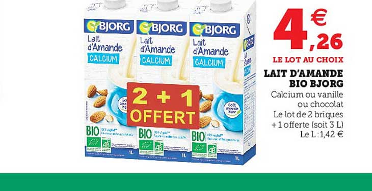 lait d'amande bio bjorg