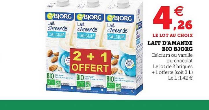 lait d'amande bio bjorg