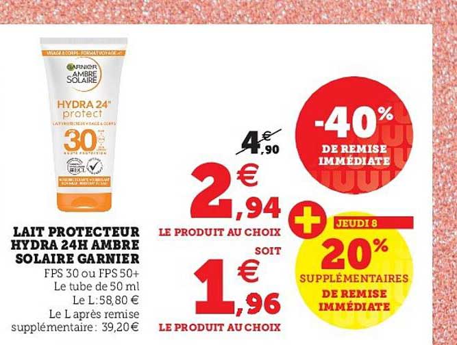 lait protecteur hydra 24h ambré solaire garnier