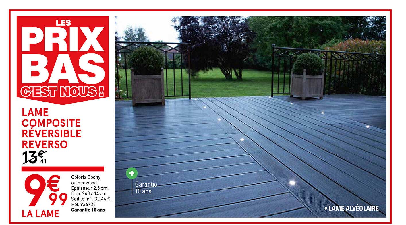 lame composite réversible reverso